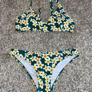 Green Floral Bikini